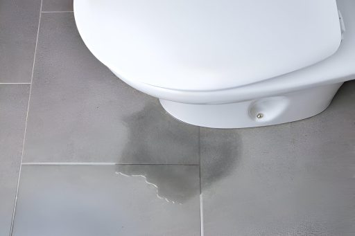 image of a leaky white toilet